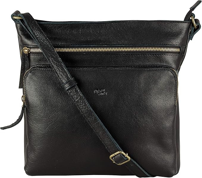 Mou Meraki Genuine Leather Crossbody Purse and Handbags - Crossover Bag Over the Shoulder Women | Amazon (US)