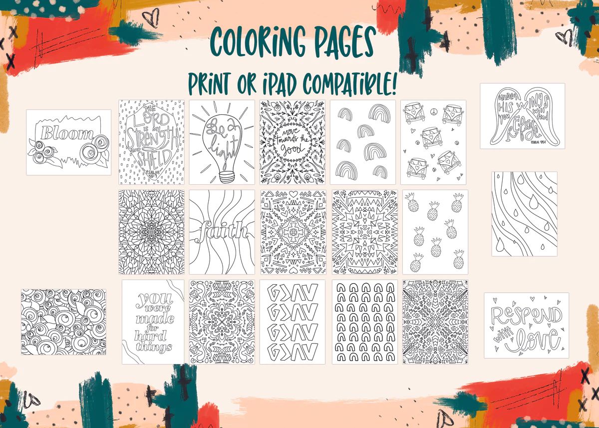 Coloring Pages - Set of 20! | Kingfolk Co