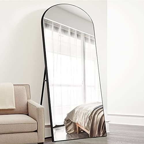 MIRUO Arched Full Length Mirror Large Arched Mirror Floor Mirror with Stand Large Bedroom Mirror Wal | Amazon (US)