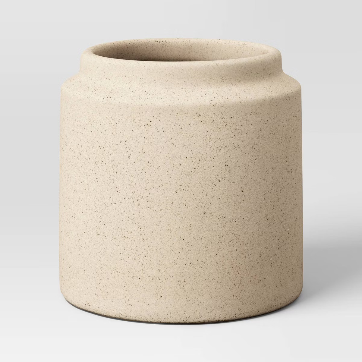 Cylinder Textured Indoor/Outdoor Planter Gray/Tan Sand - Threshold™ | Target