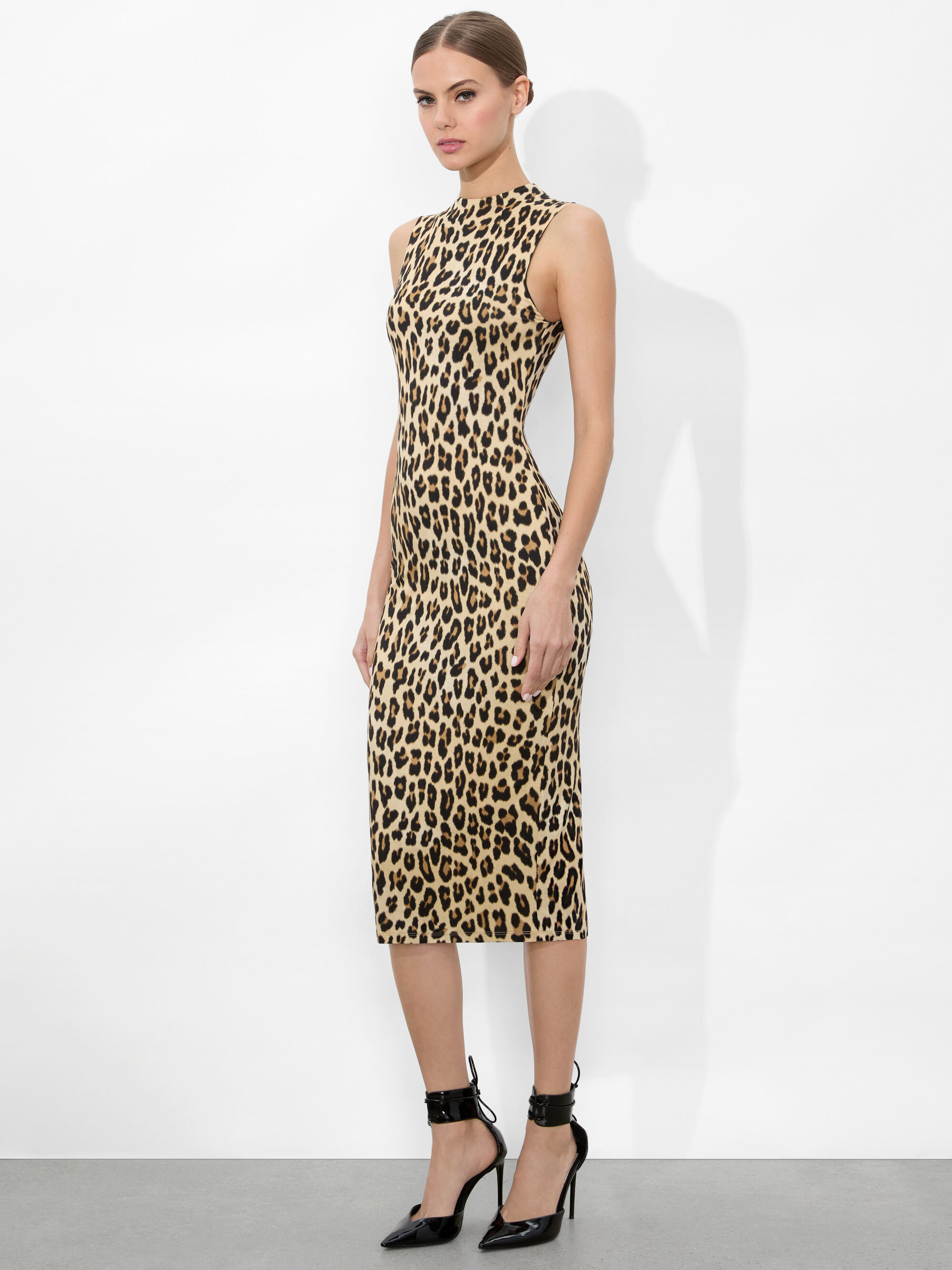 DELORA FITTED MOCK NECK DRESS | Alice + Olivia