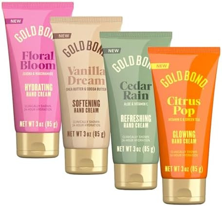 Gold Bond Scented Hand Cream Set, Everyday Hand Cream to Hydrate the Skin, Assorted Scents, 3 oz,... | Amazon (US)