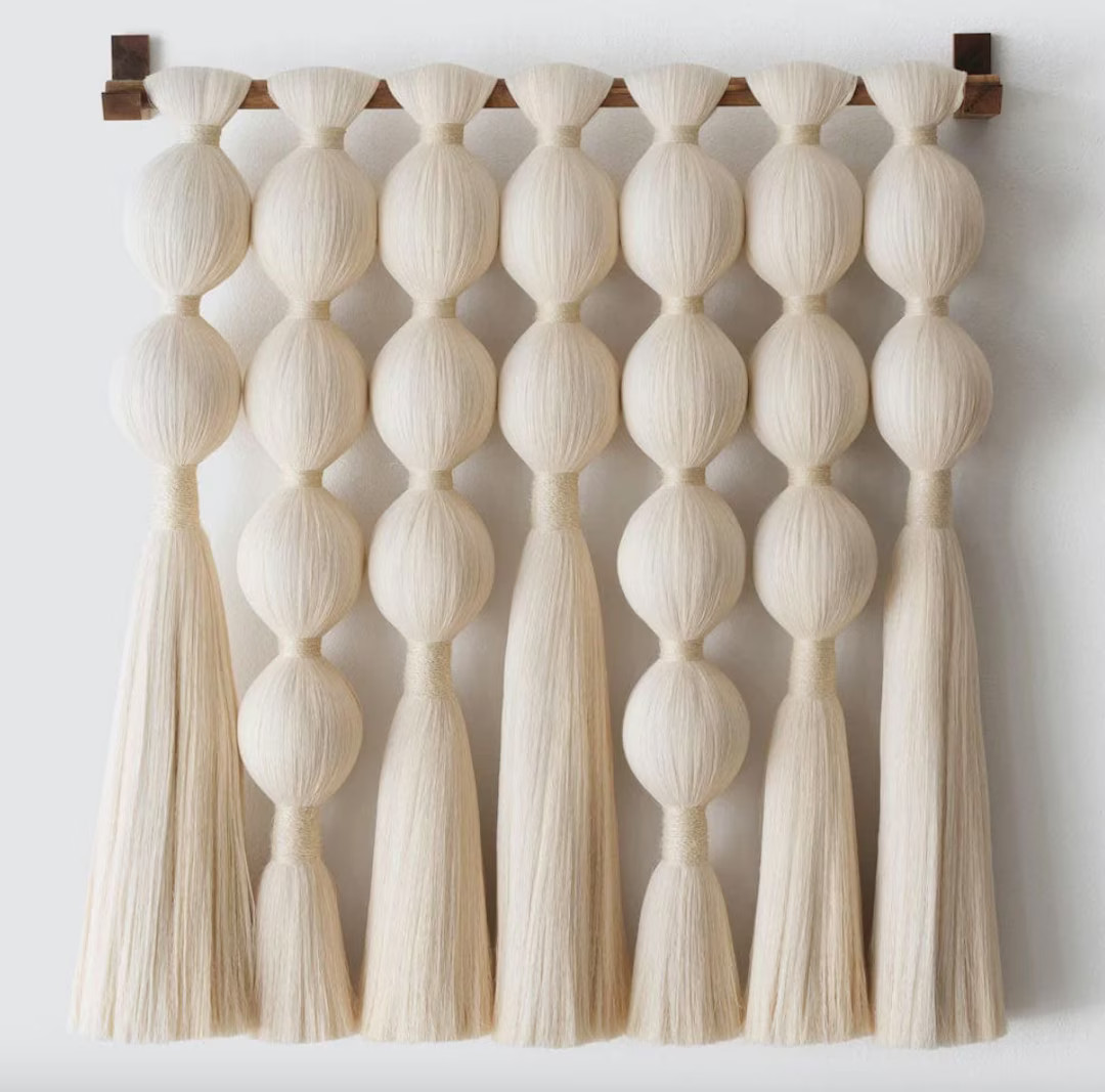 Boho Woven Ball Wall Hanging Macrame Tapestry - Etsy | Etsy (US)