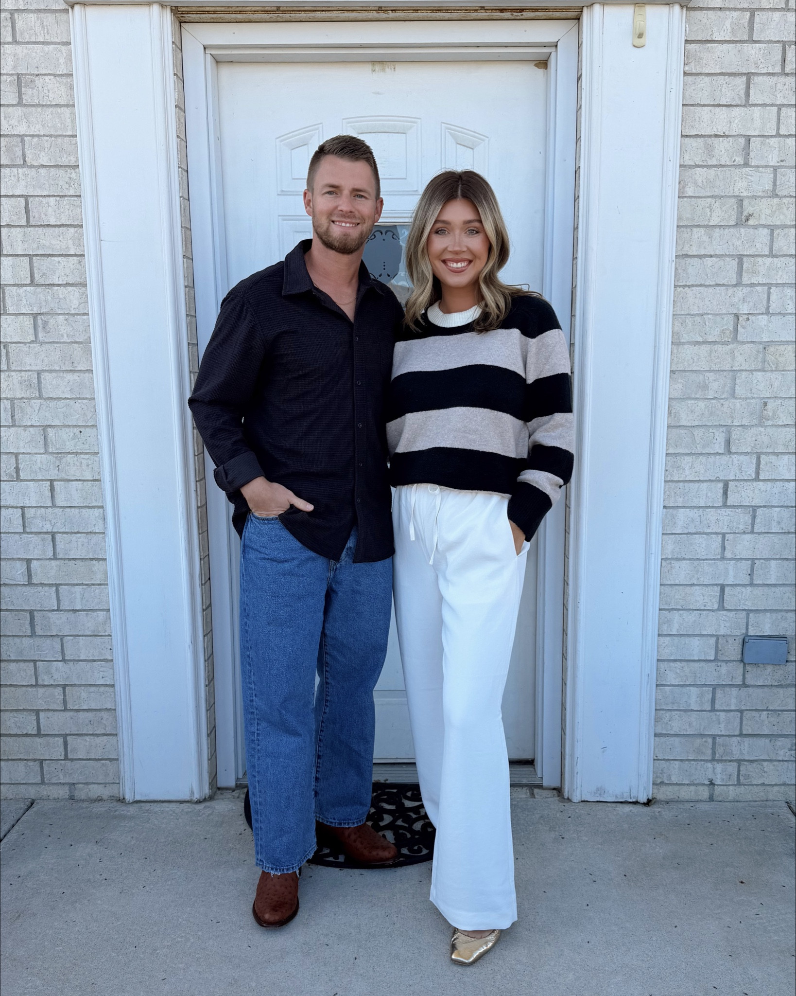 My Thanksgiving day outfit. Wearing a medium in the sweater. The striped option isn’t available anymore but it’s the best sweater. Use stackable code “AFTIA” for extra discount at Abercrombie. Pants are a medium regular & 20% off + they don’t wrinkle!! 

#LTKCyberWeek #LTKHoliday #LTKootd