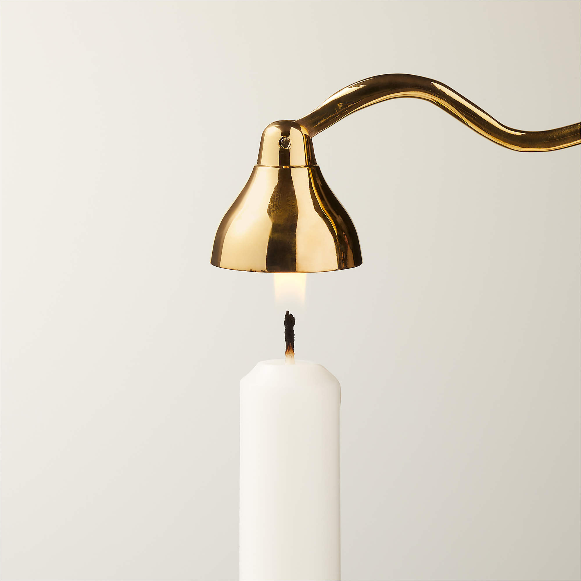 Waves Modern Brass Candle Snuffer + Reviews | CB2 | CB2