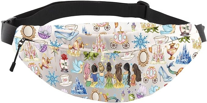 Cartoon Princess Gift Princess Squad Group Gift Princess Crossbody Fanny Pack Waist Bag (Princess... | Amazon (US)