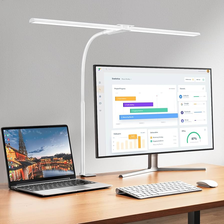 EppieBasic LED Double Head Architect Lamps, Extra Bright Workbench Office Lighting, Eye Protectio... | Amazon (US)