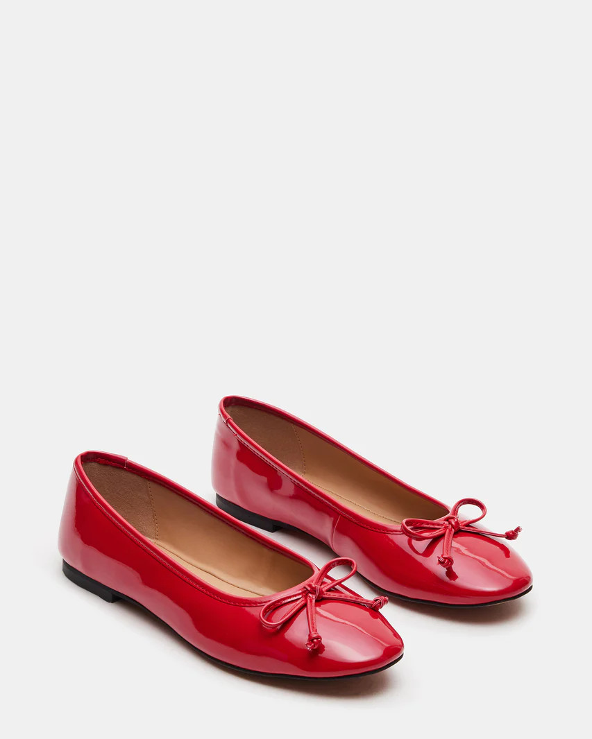 VIXEN Red Patent Ballet Flat | Women's Flats | Steve Madden (US)