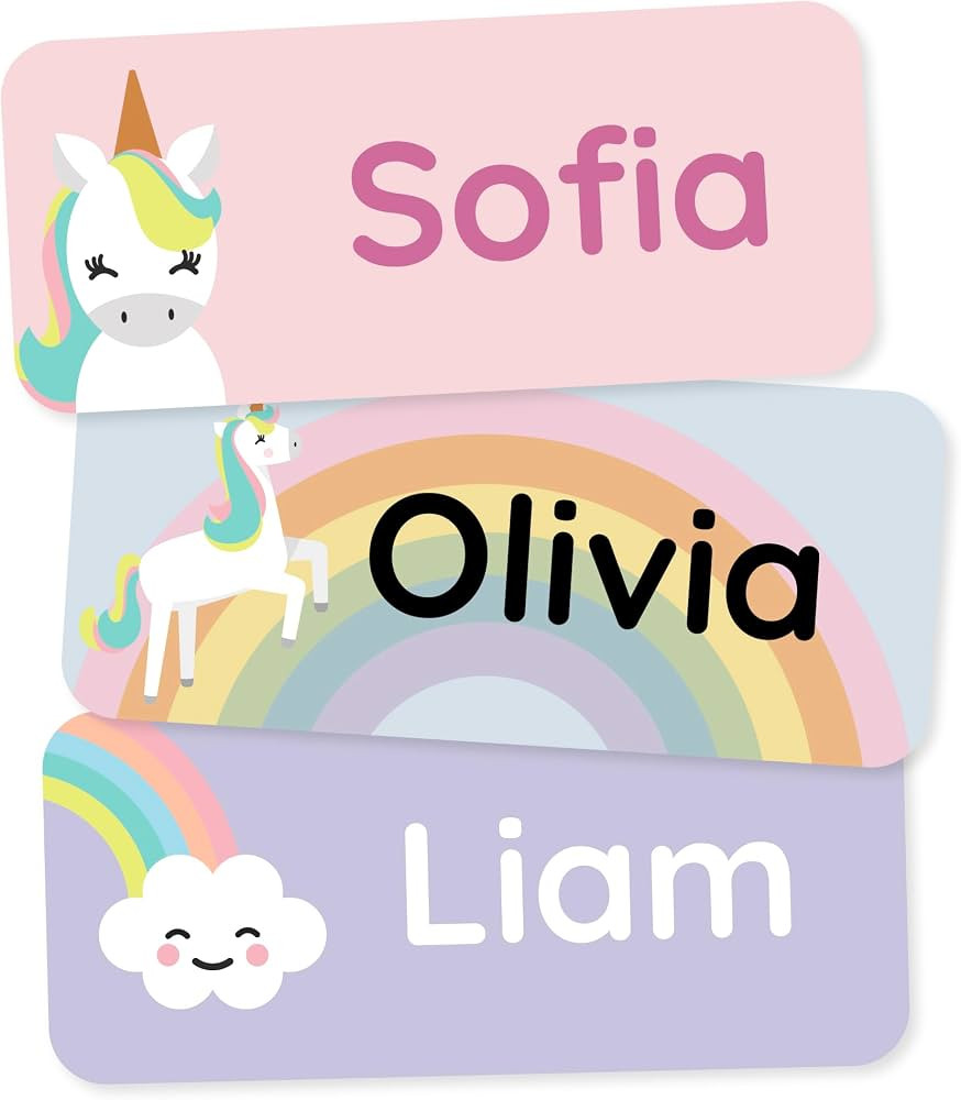 Personalized Name Labels for Kids (60) \u2013 Clothing Labels & Daycare Labels \u2013 Custom Wate... | Amazon (US)