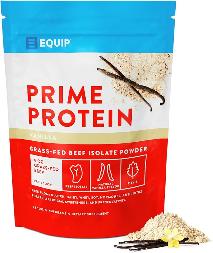 Equip Foods Prime Protein Powder | Clean, Grass Fed Beef Protein Isolate | Carnivore Protein Powd... | Amazon (US)