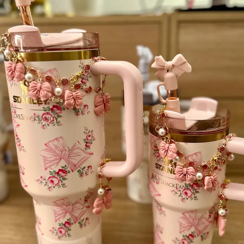 Rosa Charms Tumbler Cup Bling Set Beautiful and Elegant Straw to Handle Charm or Cup Handle Charm... | Etsy (US)