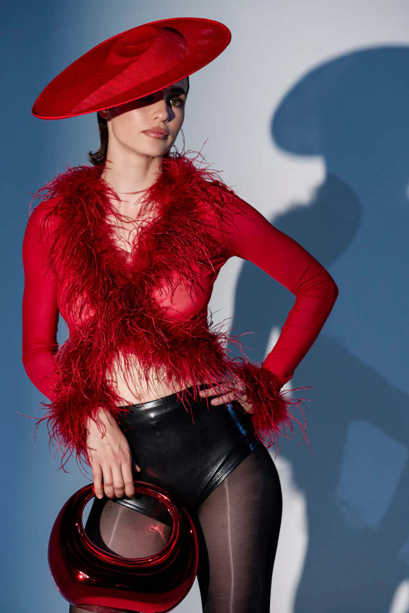 FIERCE FEATHER BLOUSE | AKIRA