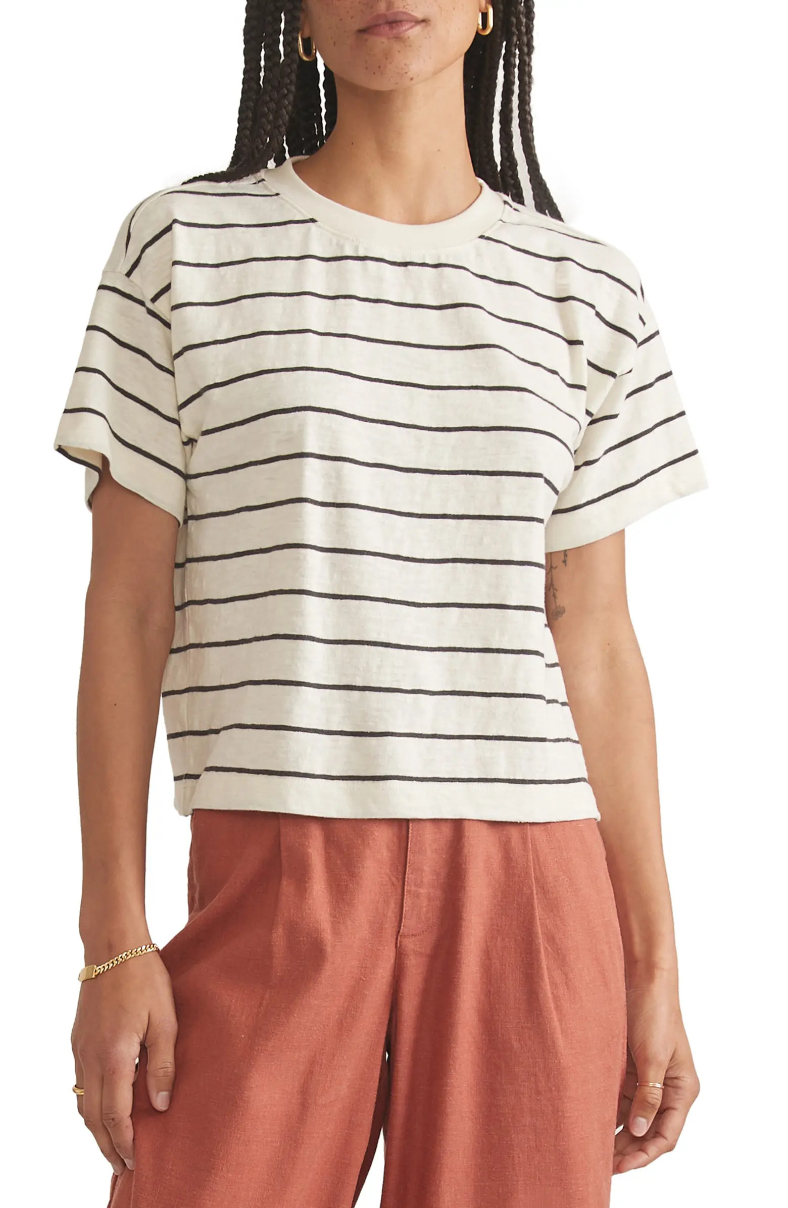Cotton Slub Jersey Crop T-Shirt | Nordstrom