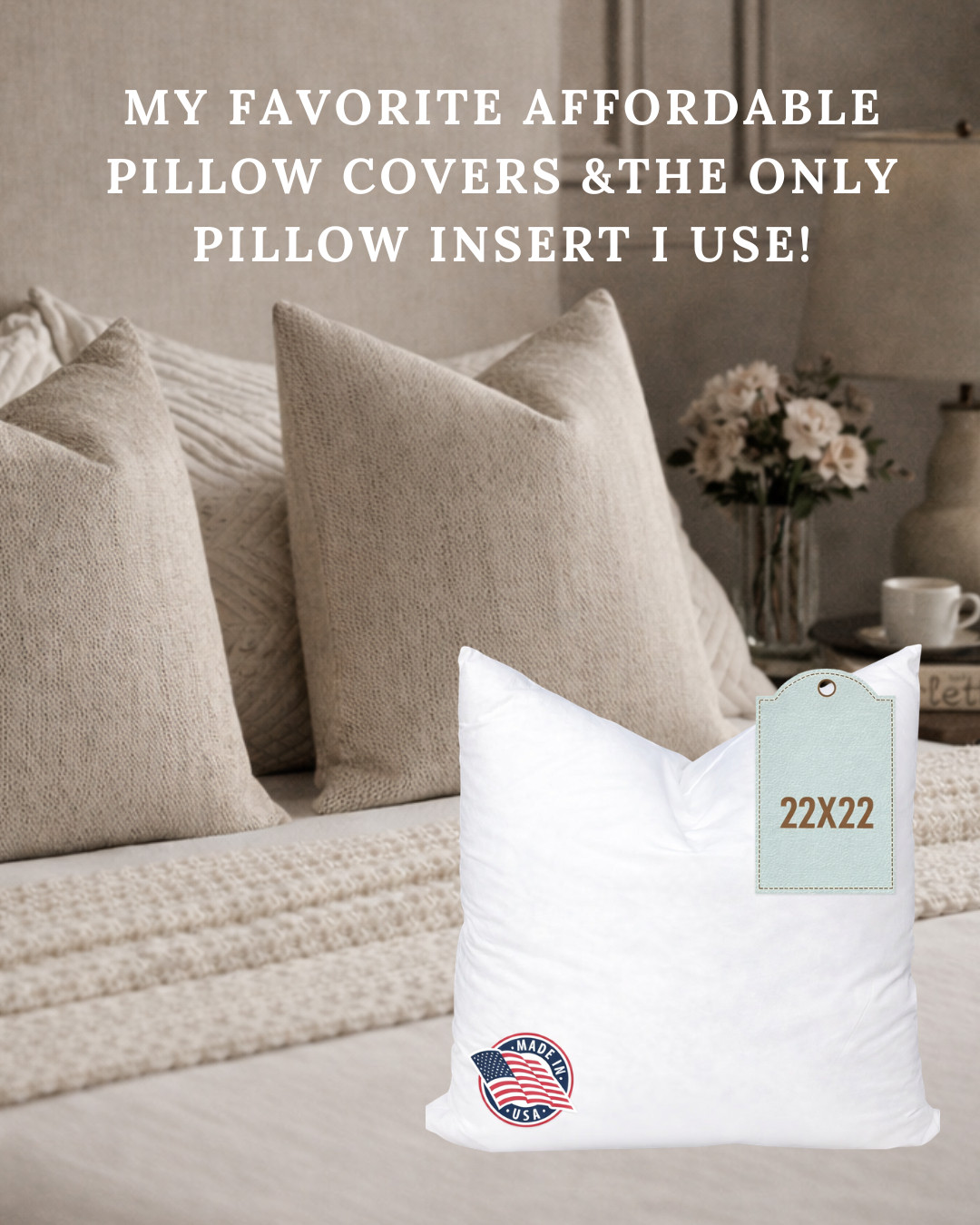 Must Have — DESIGNER PILLOW COVERS + INSERTS! These are my go-to AFFORDABLE PILLOW COVERS and the only PILLOW INSERT I use for that full, designer chop. I size up to 22x22 for the perfect plush, HIGH-END look every time.

#Amazon #TheHillaryStyle #AmazonHome #ThrowPillows #PillowCovers #PillowInsert #NeutralDecor #DesignerLookForLess #HomeStyling #AffordableHome 

 #LTKU #LTKOver40 #LTKHome