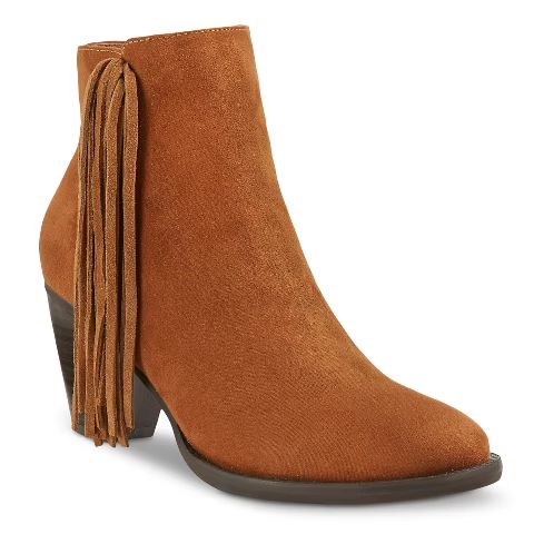 Women's Feliz Fringe Ankle Boots - Cognac | Target