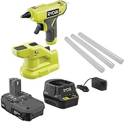 Ryobi ONE+ 18V Cordless Compact Glue Gun Kit with 1.5 Ah Compact Lithium-Ion Battery and 18V Char... | Amazon (US)