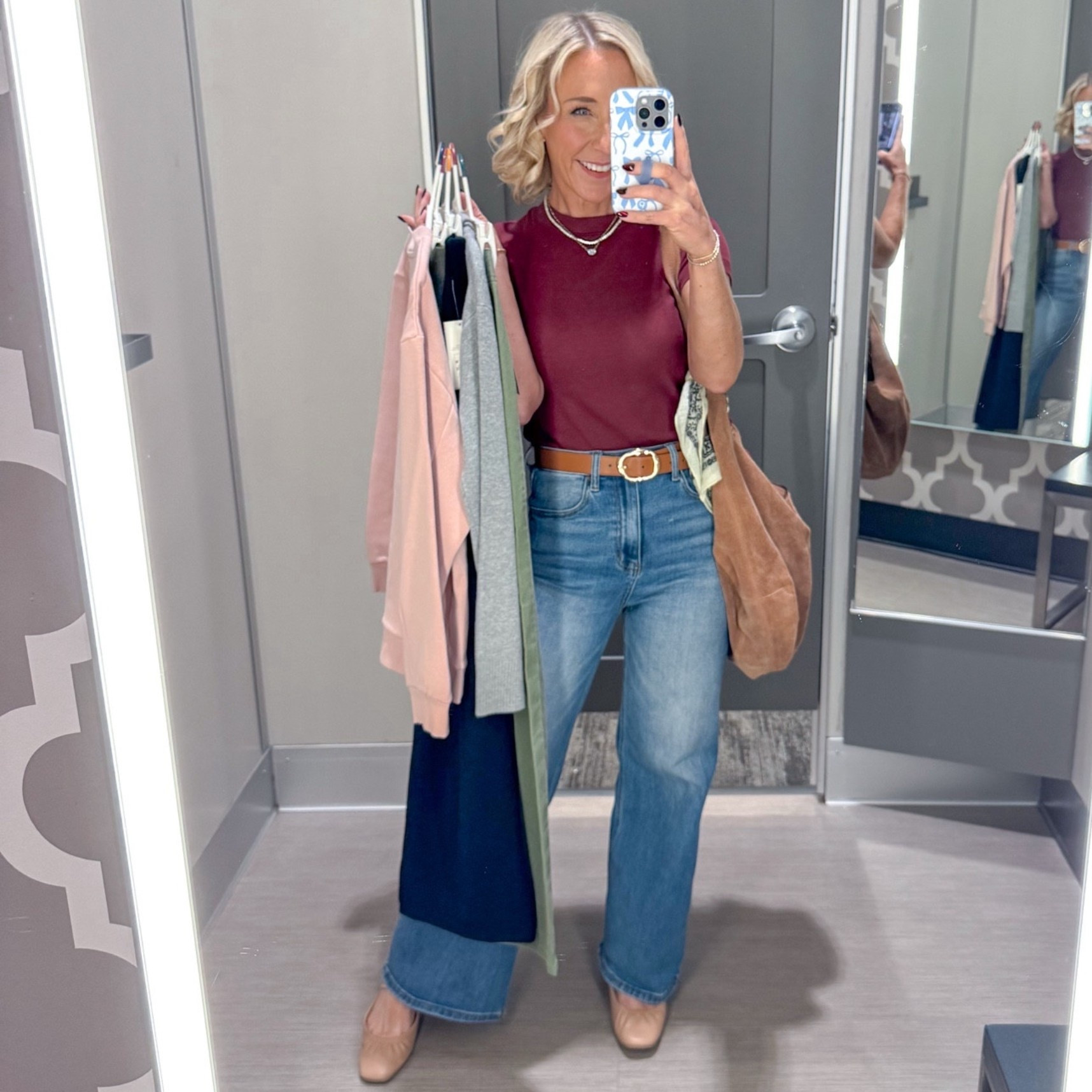 Target - casual holiday(ish) in store try-on * T-shirt - size XS. * Wide leg jeans - size 25. * Shoes - fit tts and are comfy. 


 

#LTKHoliday #LTKSeasonal #LTKFindsUnder50