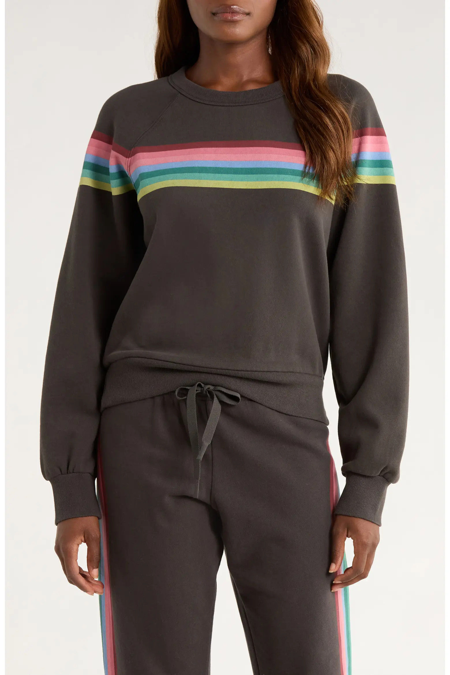 Cloud 9 Stripe Cotton Blend Sweatshirt (Women) | Nordstrom | Nordstrom