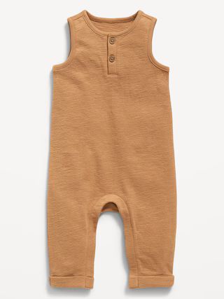 Unisex Sleeveless Sweater-Knit Henley One-Piece for Baby | Old Navy (US)
