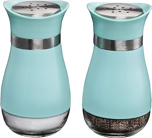 MITBAK Salt and Pepper Shakers (2-Pc. Set) Elegant w/Clear Glass Bottom | Compact Cooking, Kitche... | Amazon (US)