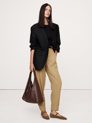 Super-Soft Soma High-Rise Barrel-Leg Pant | Banana Republic (US)