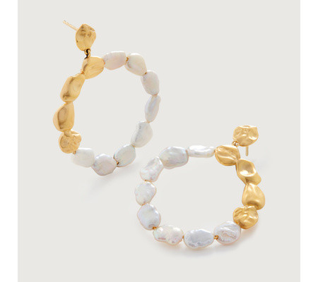 Keshi Pearl Cocktail Stud Earrings | Monica Vinader (Global)