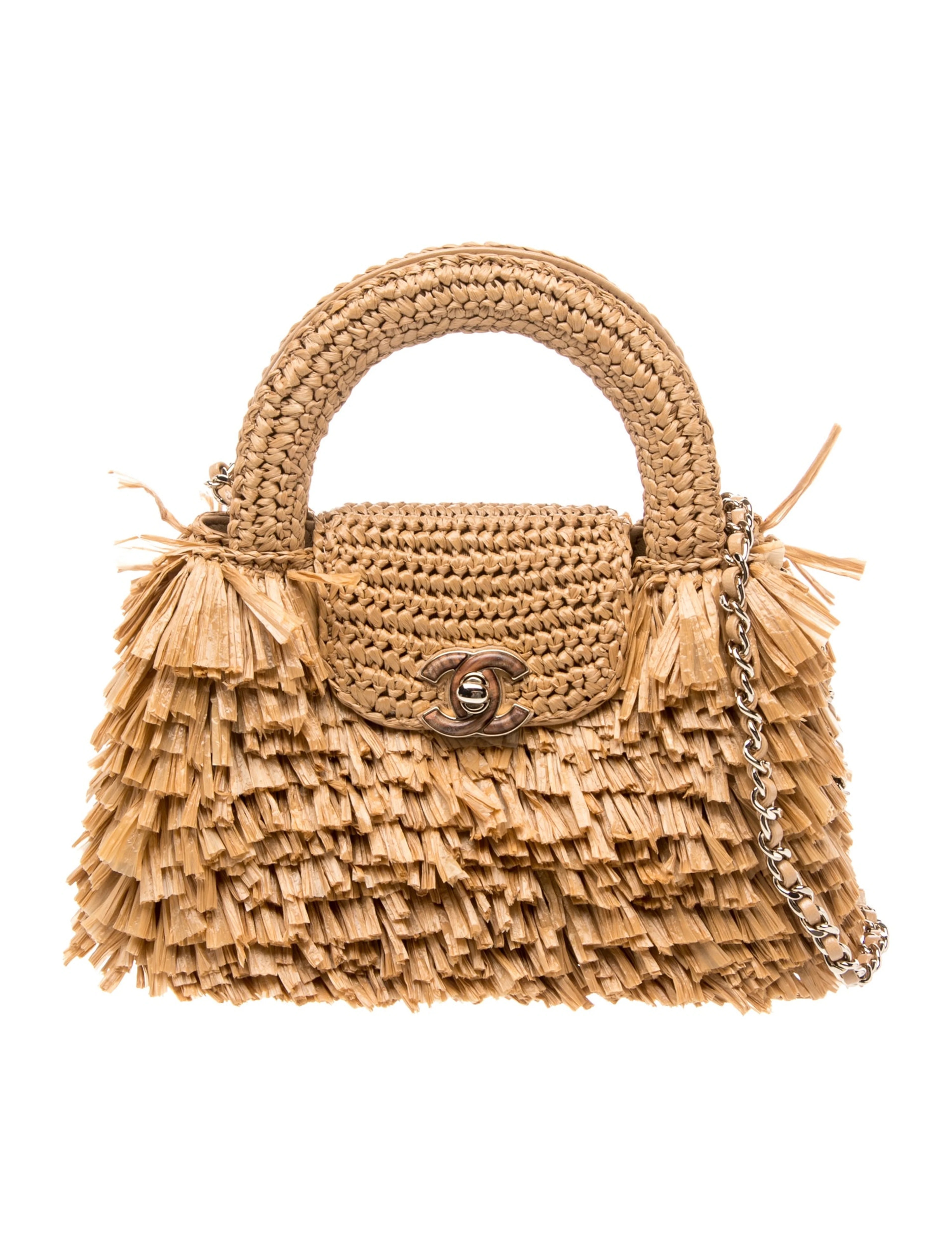 2026 Mini Raffia Kelly Shopper w/Tags | The RealReal