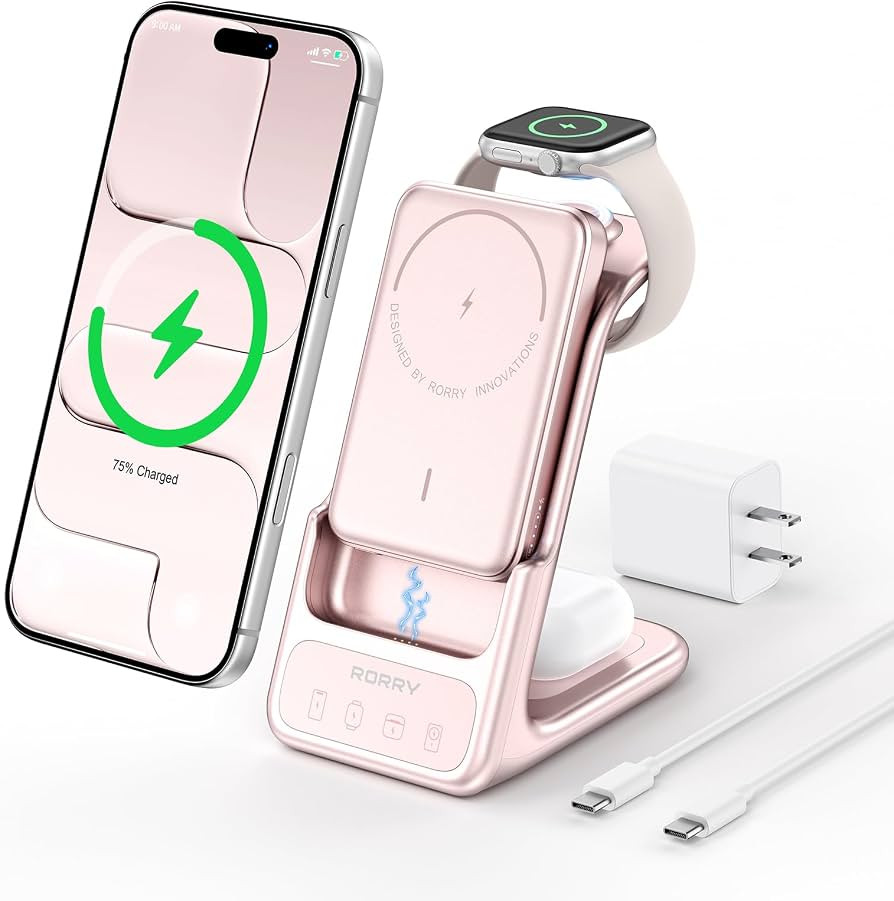RORRY AuraDock Charging Station for Apple,5000mAh Detachable Power Bank | Amazon (US)