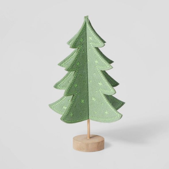 Felt Christmas Tree with Stitching Decorative Figurine - Wondershop™ | Target