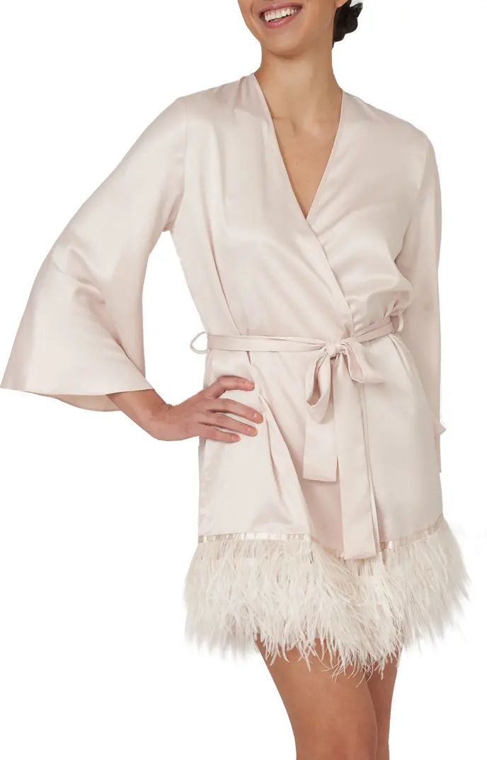 Rya Collection Swan Charmeuse & Ostrich Feather Wrap | Nordstrom | Nordstrom