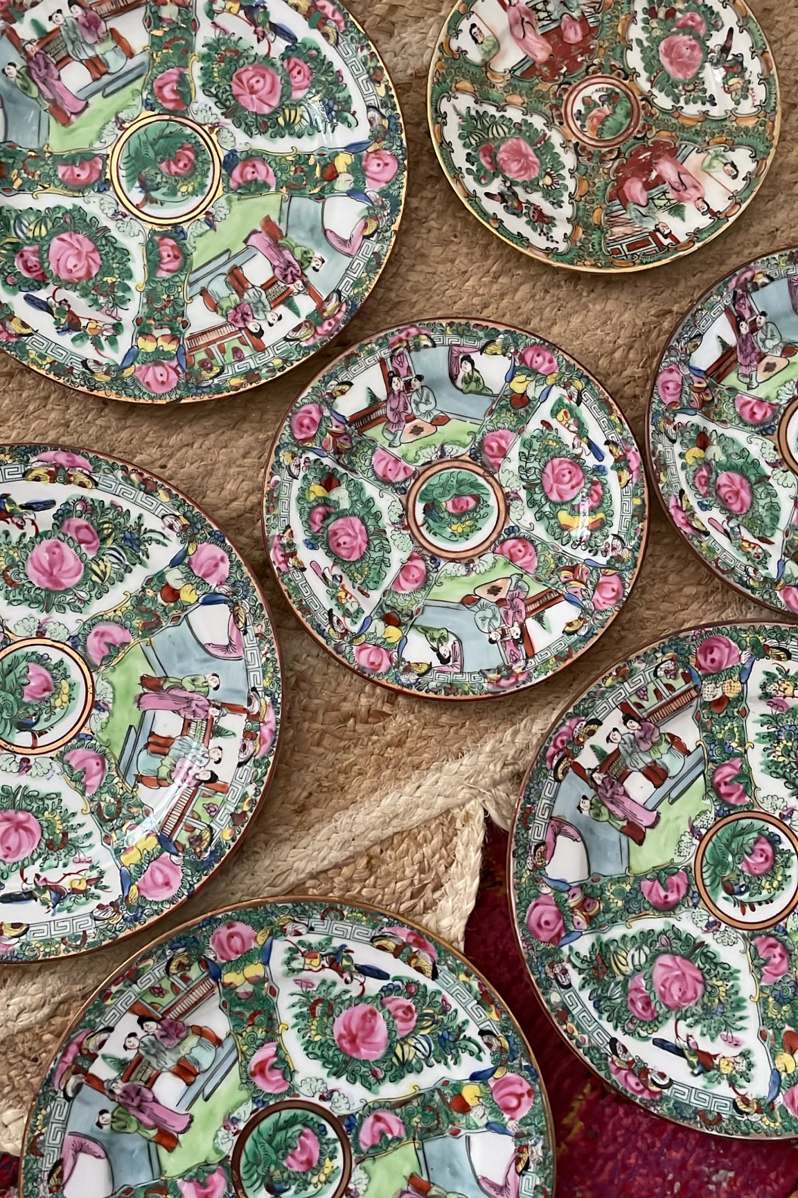 Vintage rose medallion plates. Grandmillennial plate wall inspo 

#LTKhome