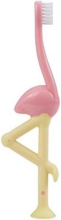 Dr. Brown's Toddler and Baby Toothbrush, Flamingo, Pink/Yellow | Amazon (US)