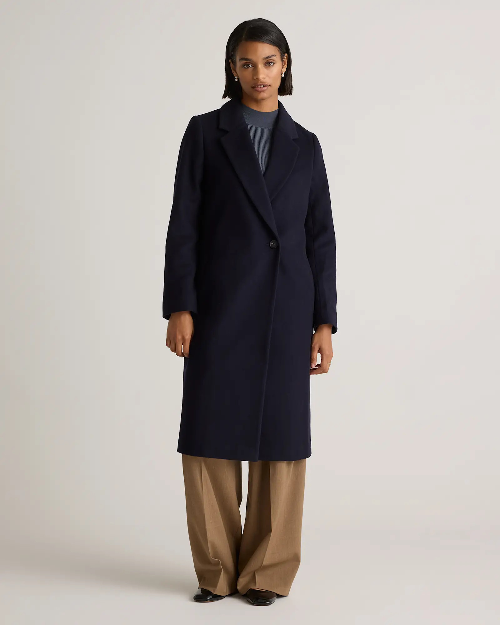 Italian Wool Classic Single-Breasted Coat | Quince