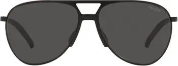 Pilot 59mm Matte Black Aviator Sunglasses | Nordstrom