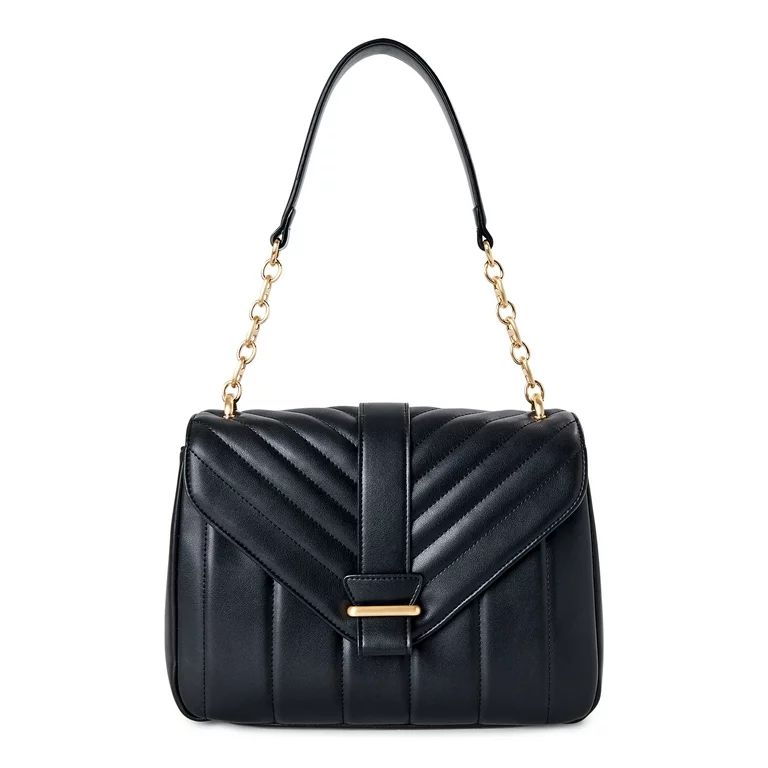 Time and Tru Women's Mimi Satchel Bag, Black | Walmart (US)