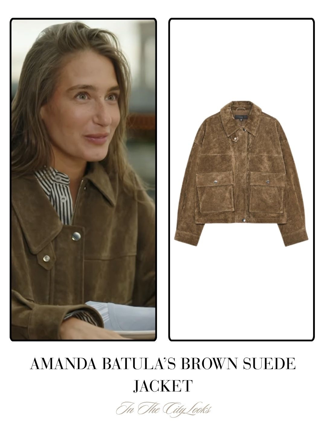 Amanda Batula’s Brown Suede Jacket