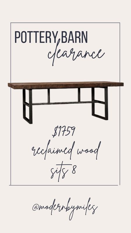 Gorgeous reclaimed wood dining table, sits 8, $440 off at PB!

#diningtable #diningfurniture #reclaimedwood #familytime 

#LTKsalealert #LTKhome
