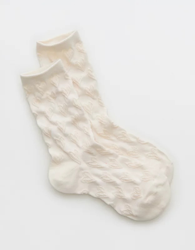 Aerie Puffy Heart Crew Socks | Aerie