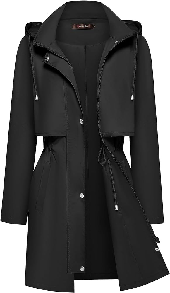 Bloggerlove Rain Jacket for Women Waterproof with Hood Trech Coat for Women Lightweight Raincoats... | Amazon (US)