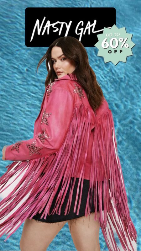 Pink fringe jacket 

Go to Nasty Gal for up to 60% off!! Get the code upon checkout! 

Favorite the items you love so you get price drop alerts on them if they go on sale!

Wedding guest dress, country concert, a summer dress, swim, Taylor’s swift concert outfit ideas, fall dresses and looks, black dresses or white dresses…you’ll find it all here!

@ltk.creators #ltk #ltkfashion #ltkbeauty #ltkswim #ltksalealert #ltkstyletip #ltkunder100 #ltkunder50 #ltksummer #ltkwedding #shopltk #home

#LTKsalealert #LTKFind