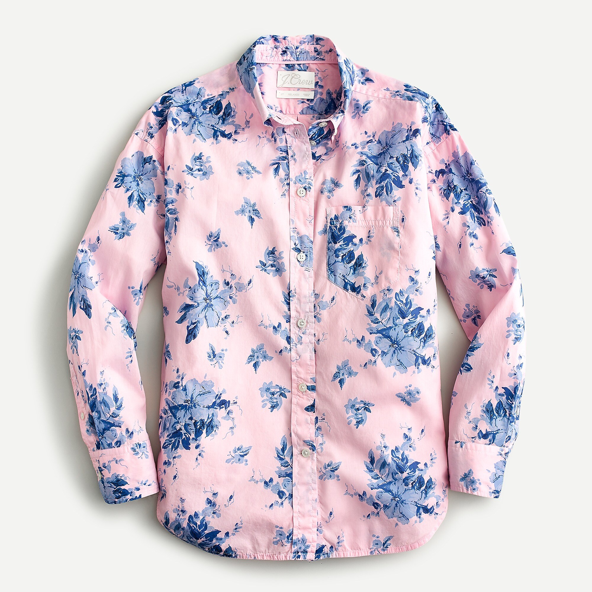 Relaxed-fit shirt in garment-dyed floral | J. Crew US