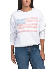 Fleece Usa Flag Patched Sweatshirt | TJ Maxx