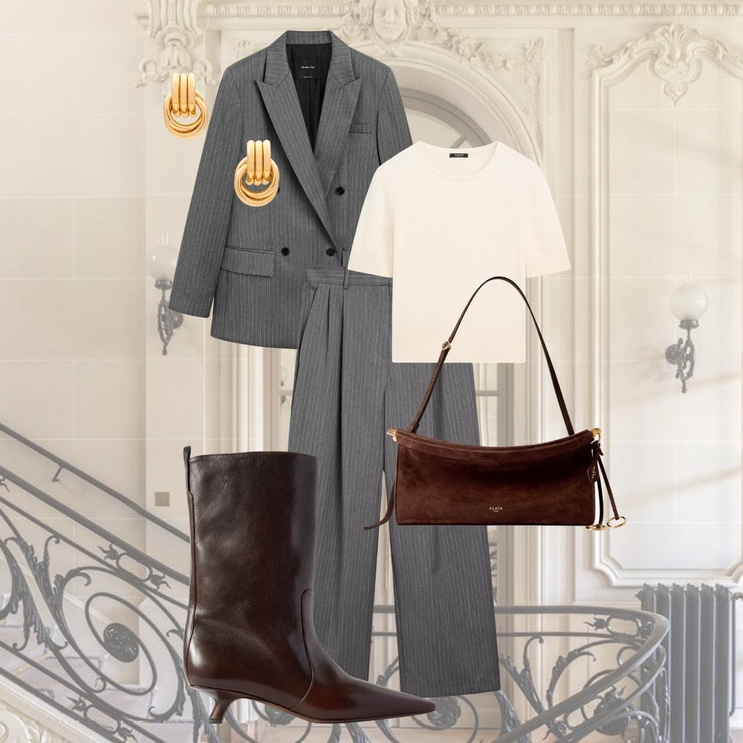 Autumn outfit styling ALAÏA bag, fall fashion 🍂 