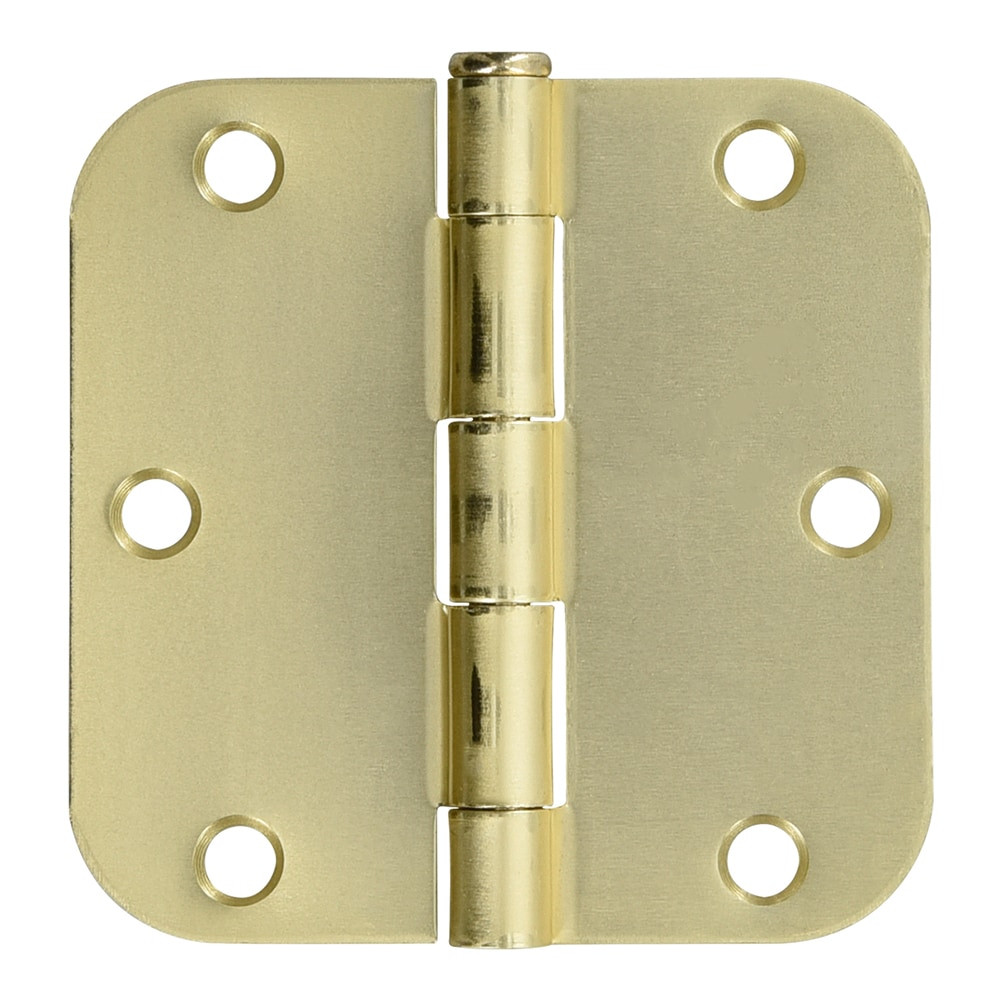 RELIABILT 3-1/2-in H x 5/8-in Radius Satin Brass Mortise Interior Door Hinge | 605668 | Lowe's