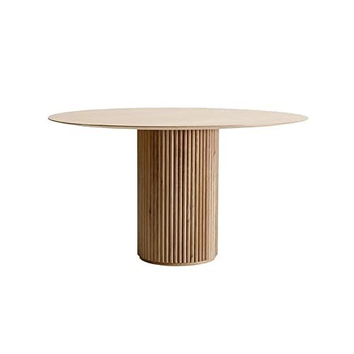 LAKIQ Modern Solid Wood Round Kitchen Dining Table Contemporary Dining Room Table with Pedestal B... | Amazon (US)