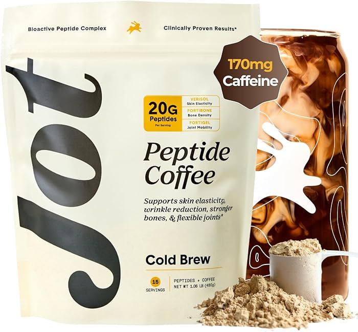 Jot NEW Collagen Coffee Powder with Boost and Benefits - 20g Hydrolyzed Collagen Peptides & 170mg... | Amazon (US)