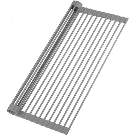 Surpahs Over The Sink Multipurpose Roll-Up Dish Drying Rack (Warm Gray, 17.5" x 13.1" - Small) | Amazon (US)