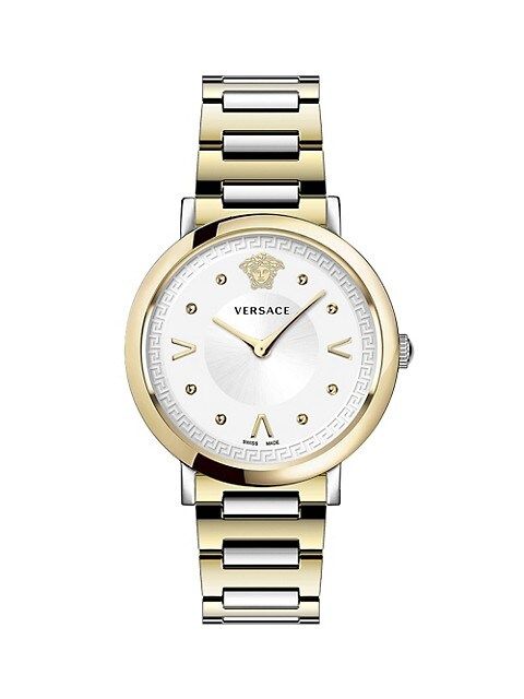 Pop Chic Lady Two-Tone IP Gold Stainless Steel Analog Bracelet Strap Watch | Saks Fifth Avenue OFF 5TH