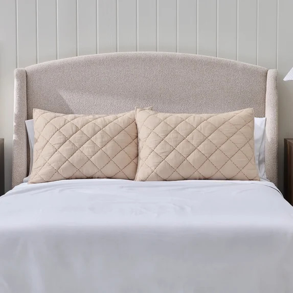 Better Homes & Garden Diamond Gauze Shams, King, Beige, 2 Pack | Walmart (US)