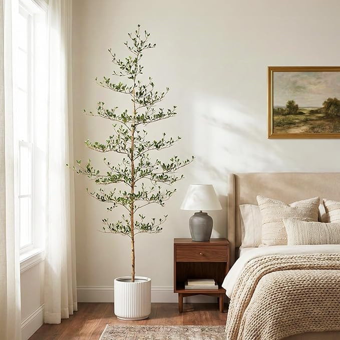 Artificial Black Olive Tree 7ft - Shady Lady Real Wood Trunk Faux Olive Trees Indoor Outdoor Deco... | Amazon (US)